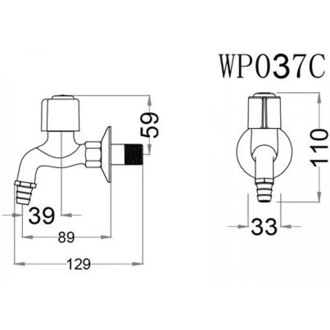 Vòi Lạnh Gắn Tường CAESAR WP037C