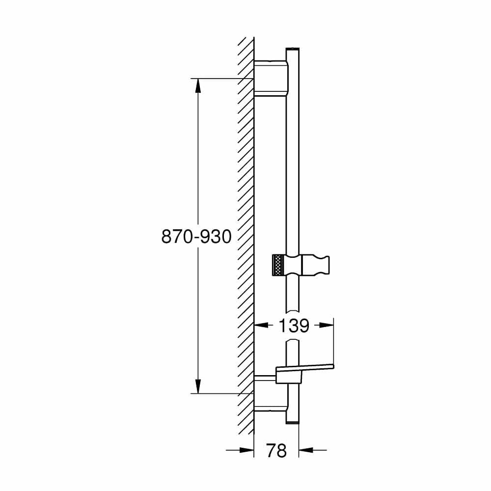 Thanh trượt tay sen Rainshower SmartActive GROHE 22125KF0