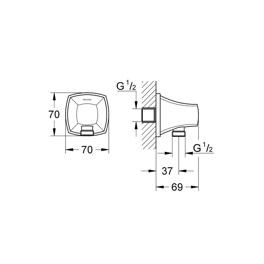 Cút nối sen Grandera GROHE 27970IG0