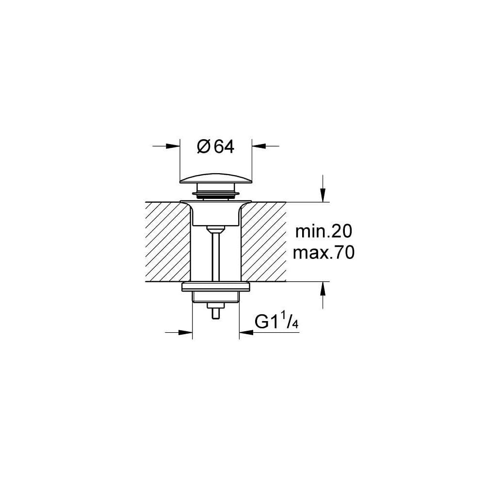 Bộ xả nhấn lavabo Grohe 65807000 Chrome