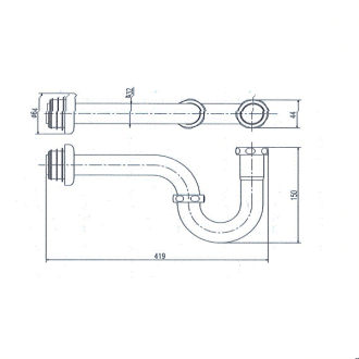 Ống thải chữ P đồng Inax A-678P