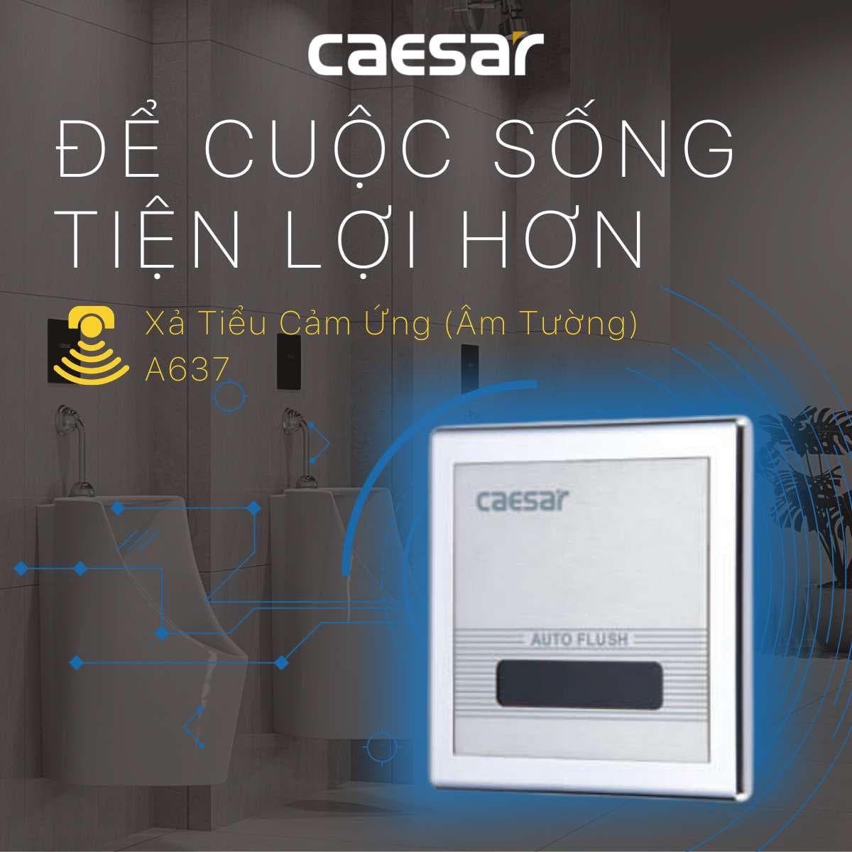 Van xả tiểu cảm ứng dùng điện Caesar A637