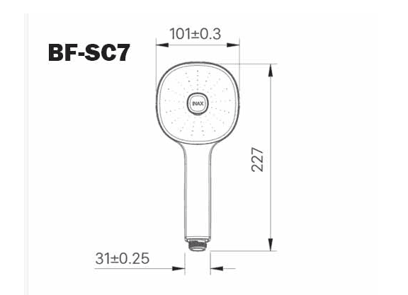 Tay sen tăng áp màu xám INAX BF-SC7 (BFSC7) (7C)