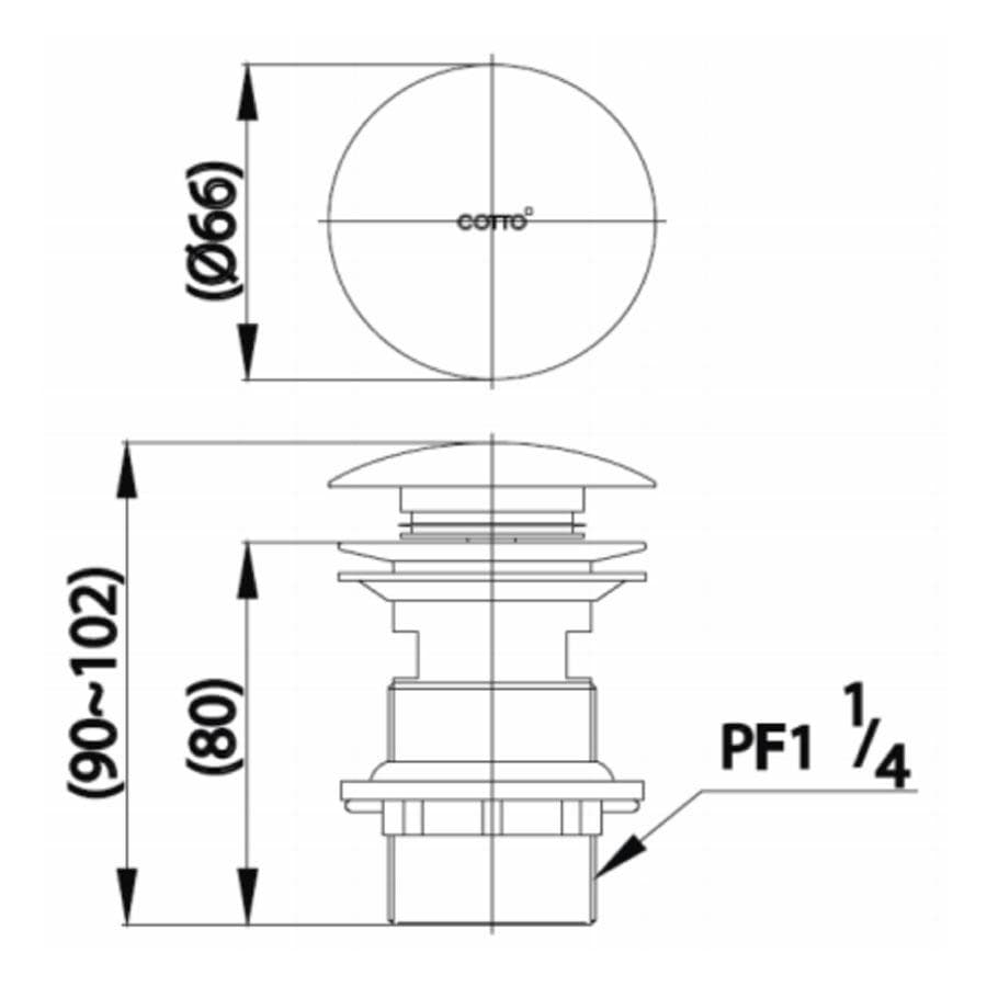 Bộ xả nhấn lavabo Cotto CT665(HM)
