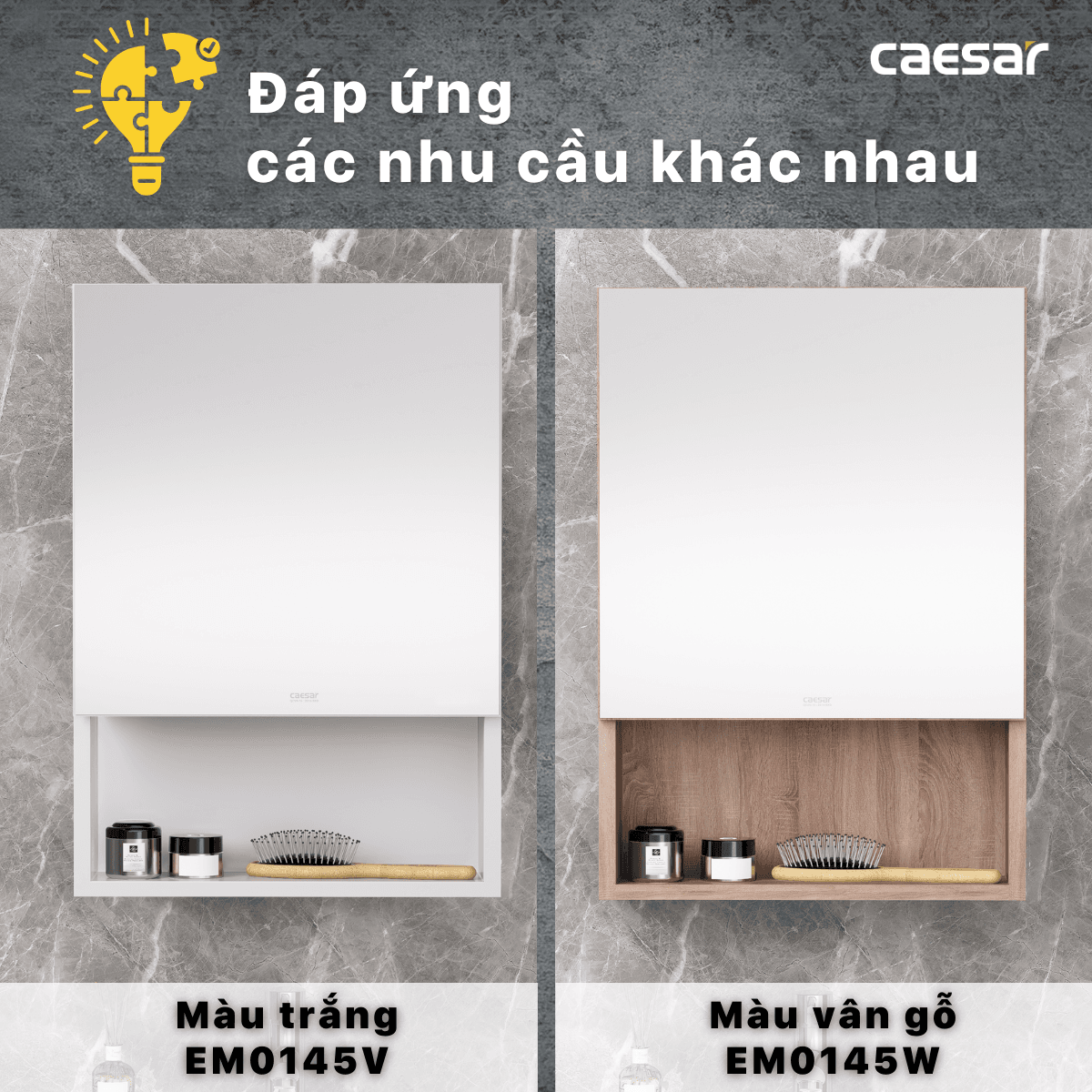 Tủ gương treo tường Caesar EM0145V 40cm