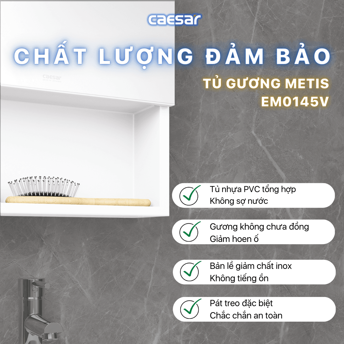 Tủ gương treo tường Caesar EM0145V 40cm