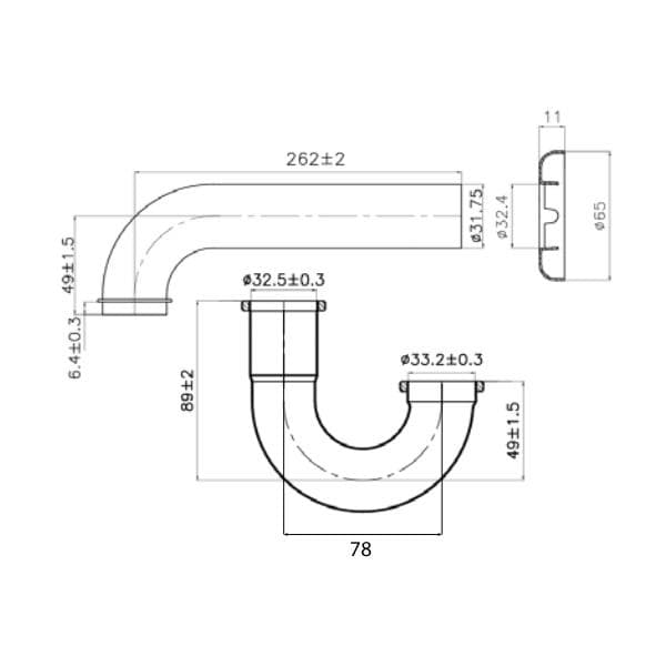 Ống thải chữ P American Standard FFAS3939E