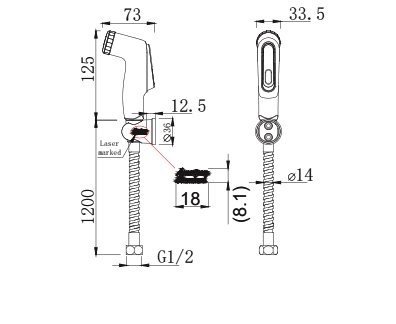 Vòi xịt vệ sinh American Standard FFAS6868