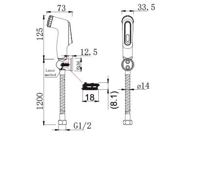 Vòi xịt vệ sinh American Standard FFAS8686