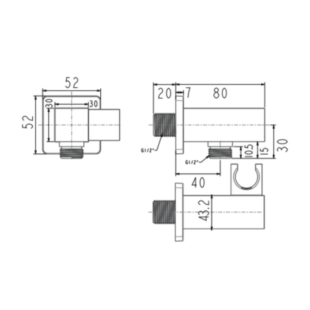 Cút nối tường tay sen American Standard FFAS9143HG