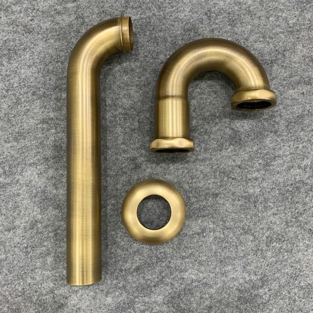 Ống thải chữ P lavabo bằng đồng đen Kanly GCP06B