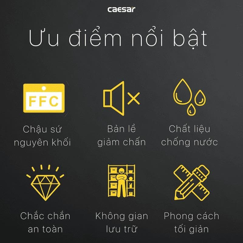 Tủ chậu cabinet treo Caesar LF5324+EH05324AV 120cm