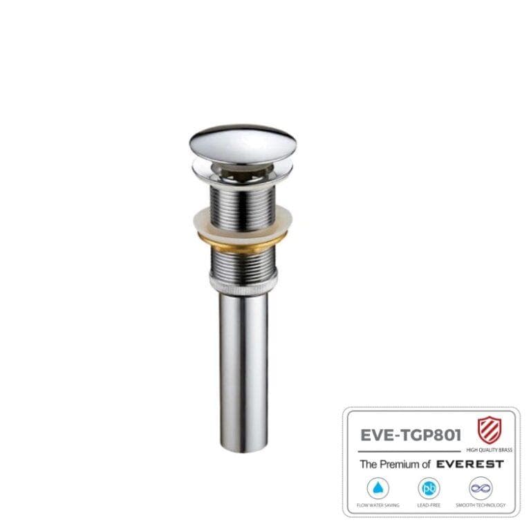 Đầu xả đồng thau mạ chrome Everest EVE-TGP801
