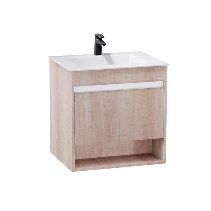 Tủ chậu cabinet treo vân gỗ Caesar LF5030+EH15030AW7V 60cm