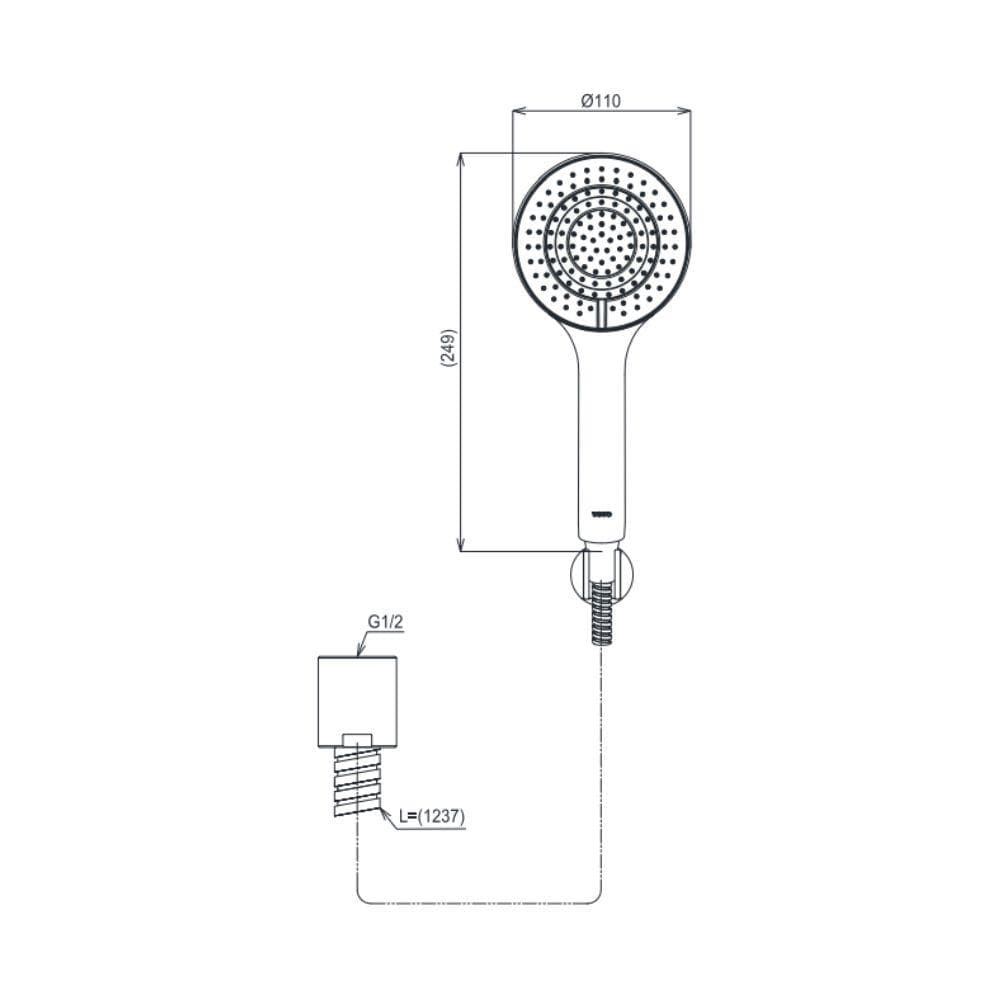 Tay sen tắm TOTO TBW09010V (3 chế độ)