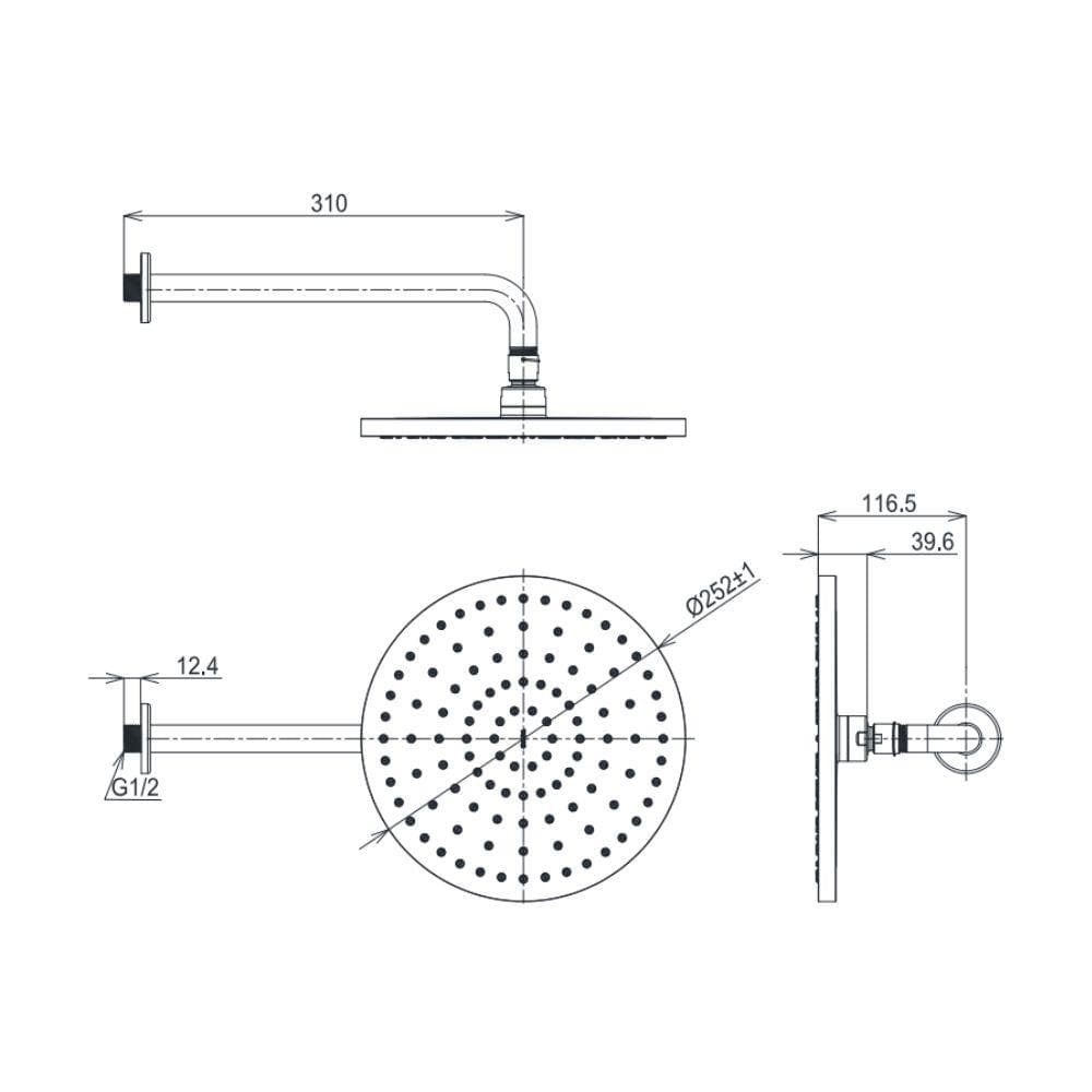 Bát sen gắn tường TOTO TBW10000V (tròn, 252 mm)