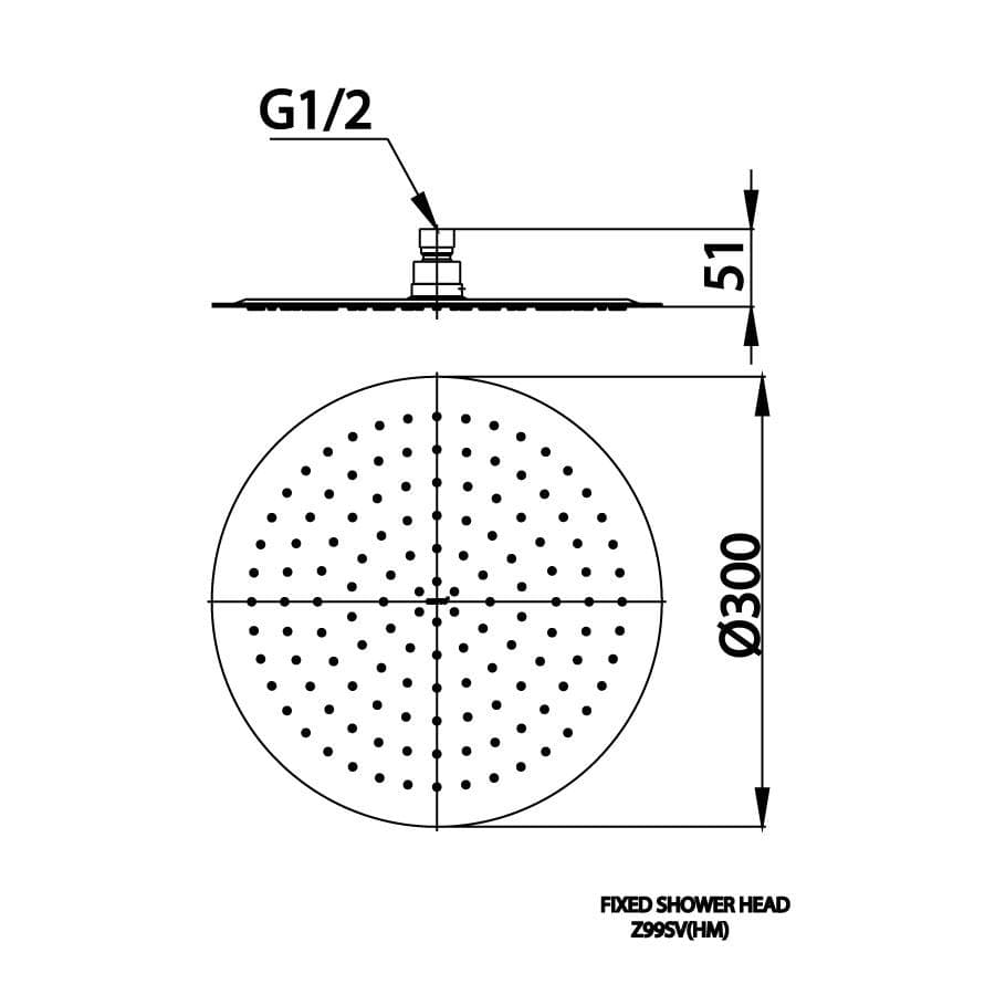 Bát sen mưa COTTO Z99SV gắn trần