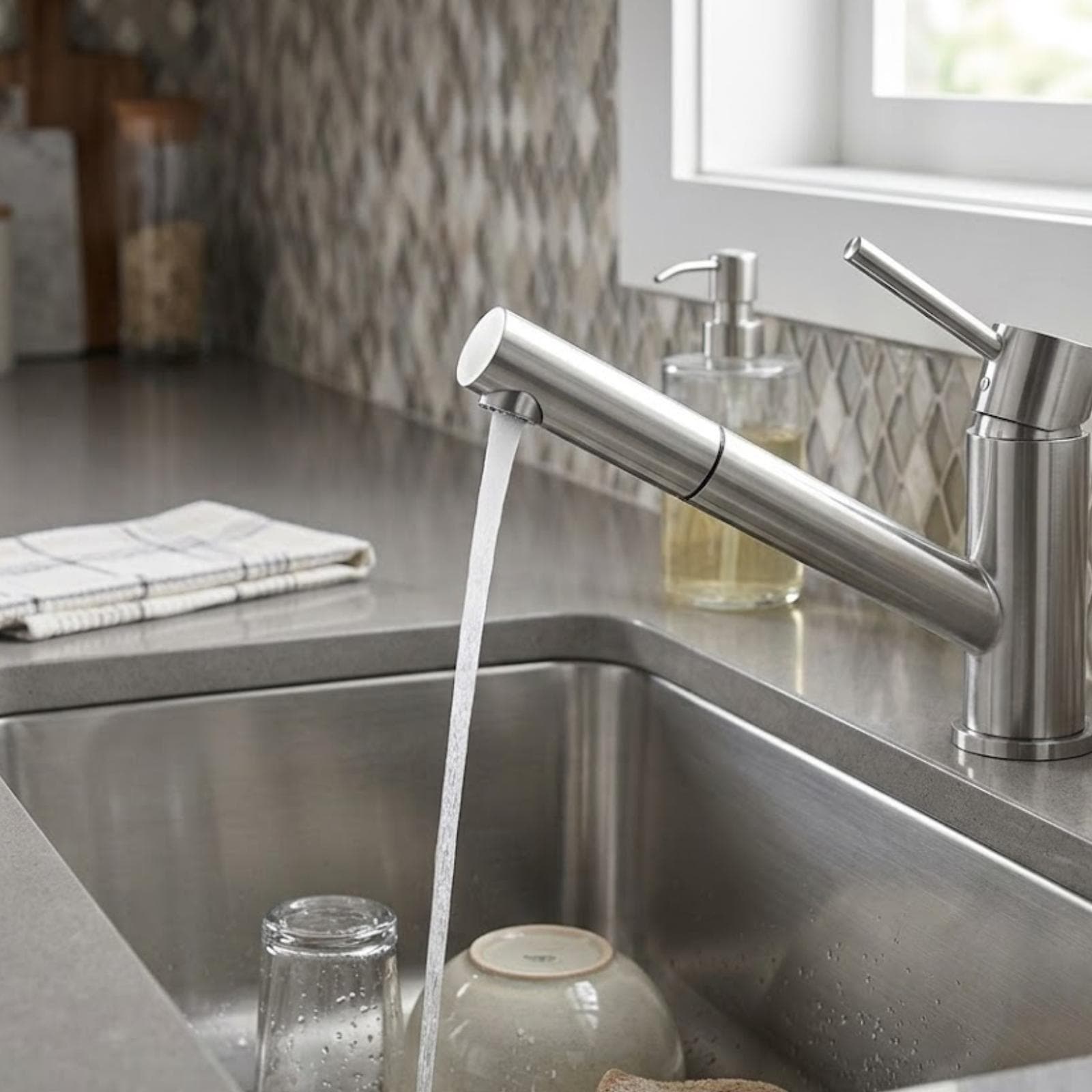 Vòi rửa chén nóng lạnh Malloca K110-SS