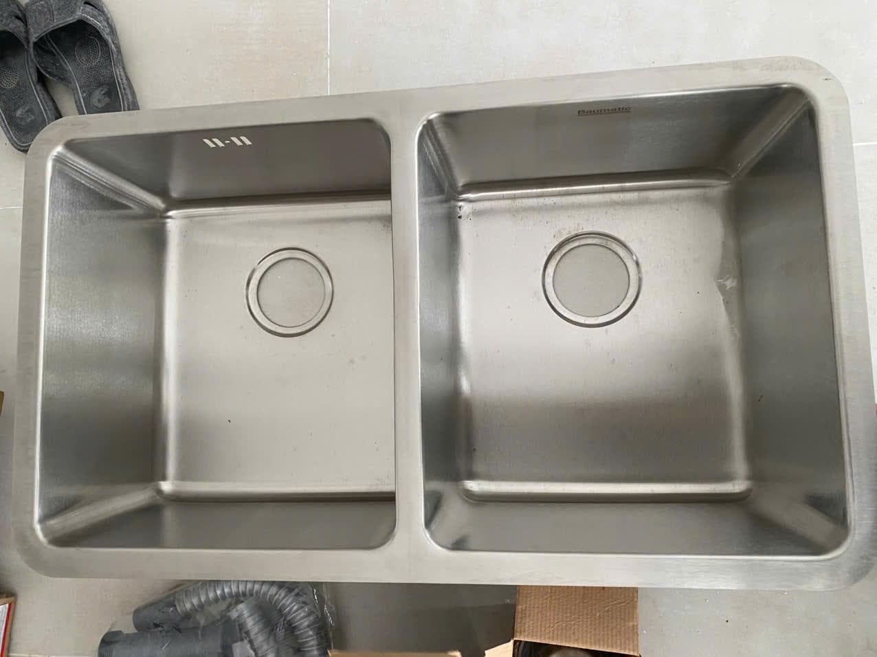 Chậu 2 hộc Inox 304 Baumatic BS04R25