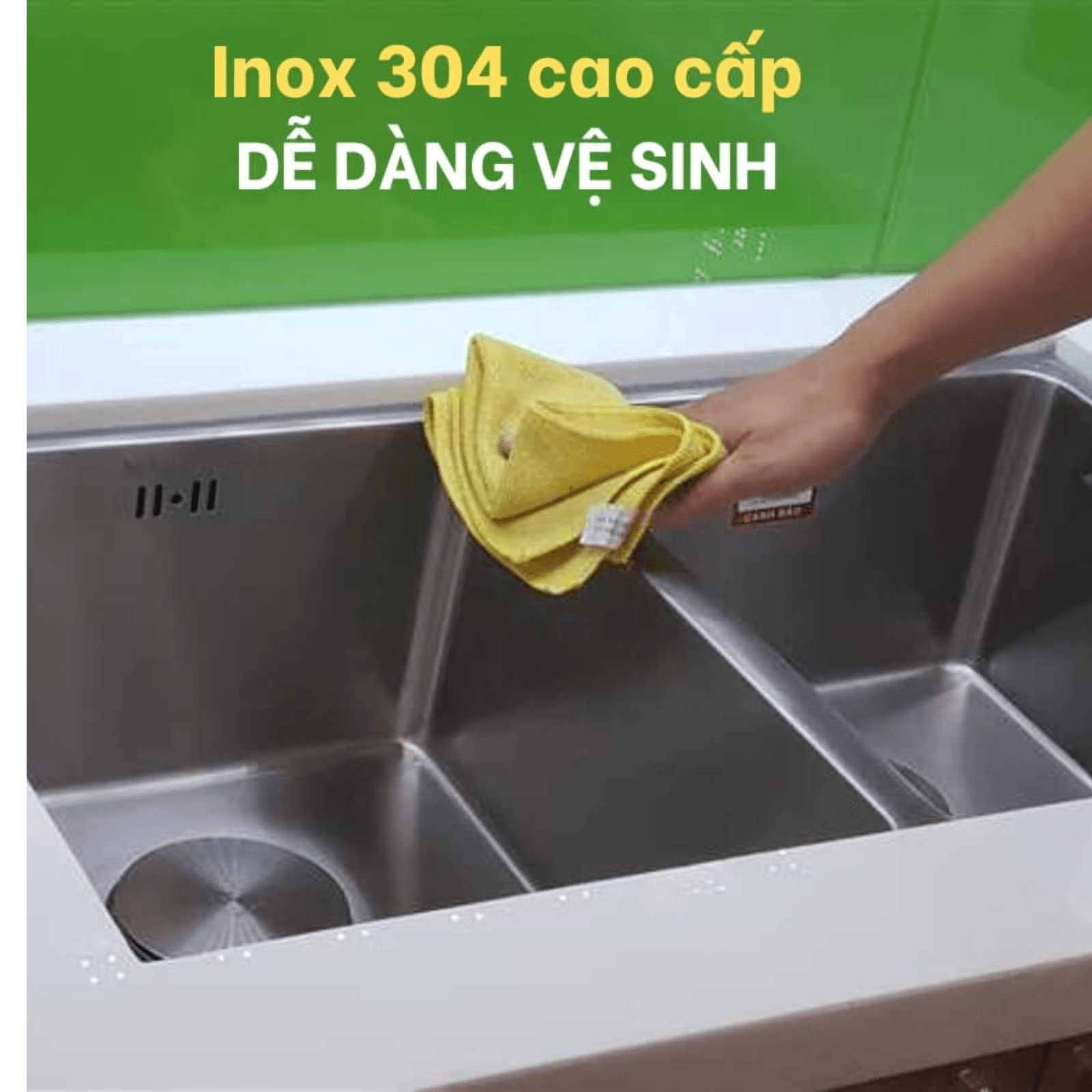 Chậu 2 hộc Inox 304 Malloca MS6075