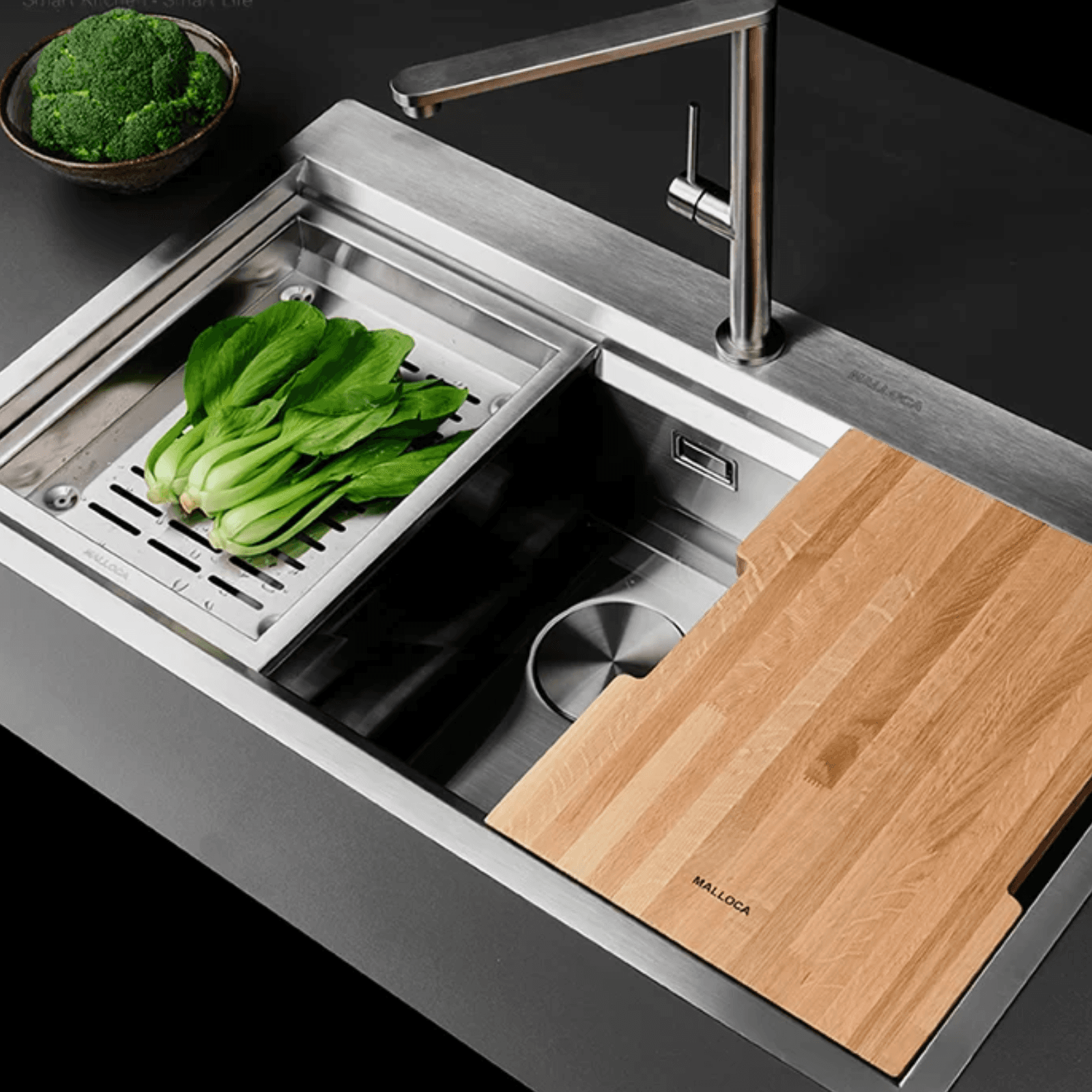 Chậu 1 hộc Inox 304 Malloca MS861