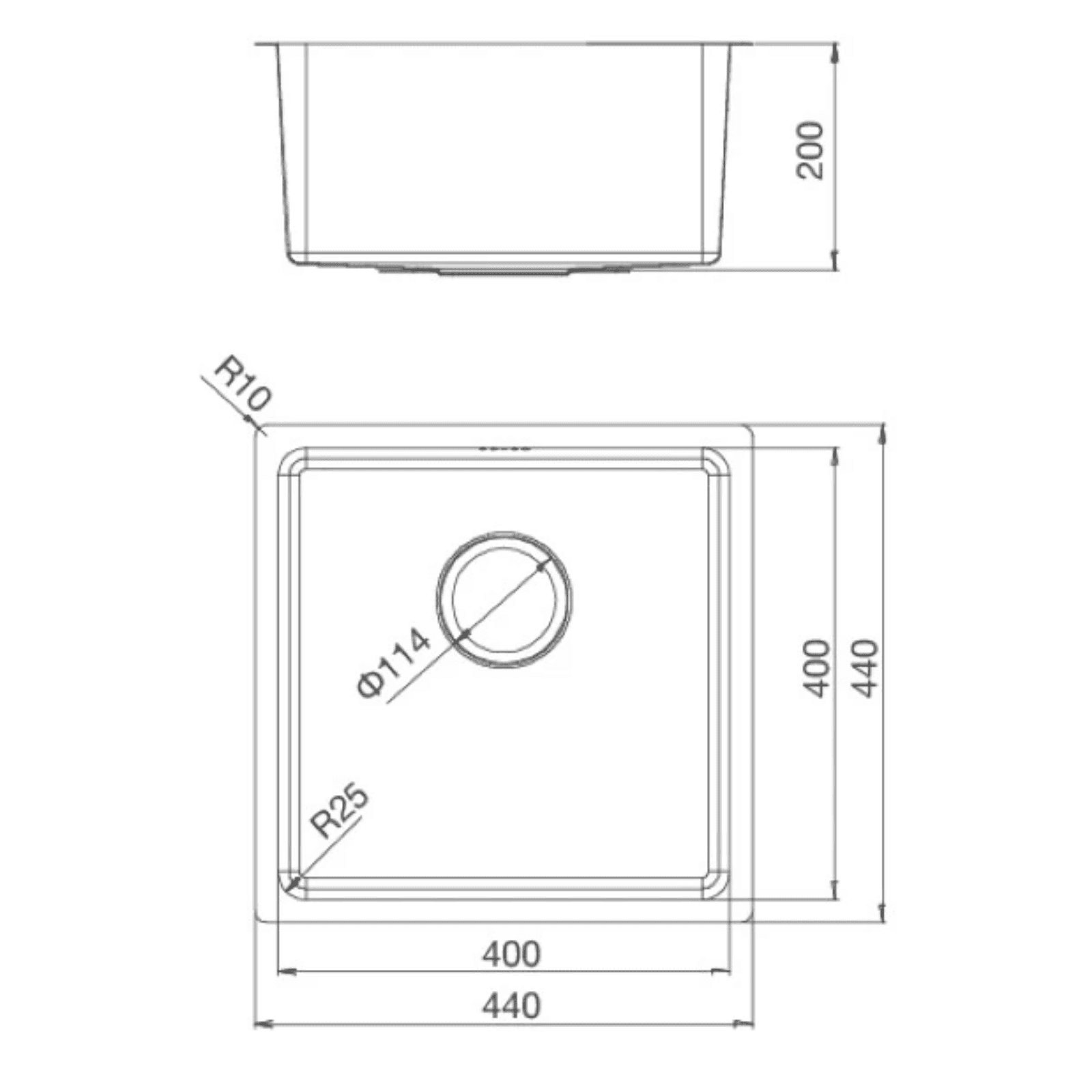 Chậu 1 hộc Inox 304 Malloca MS6044