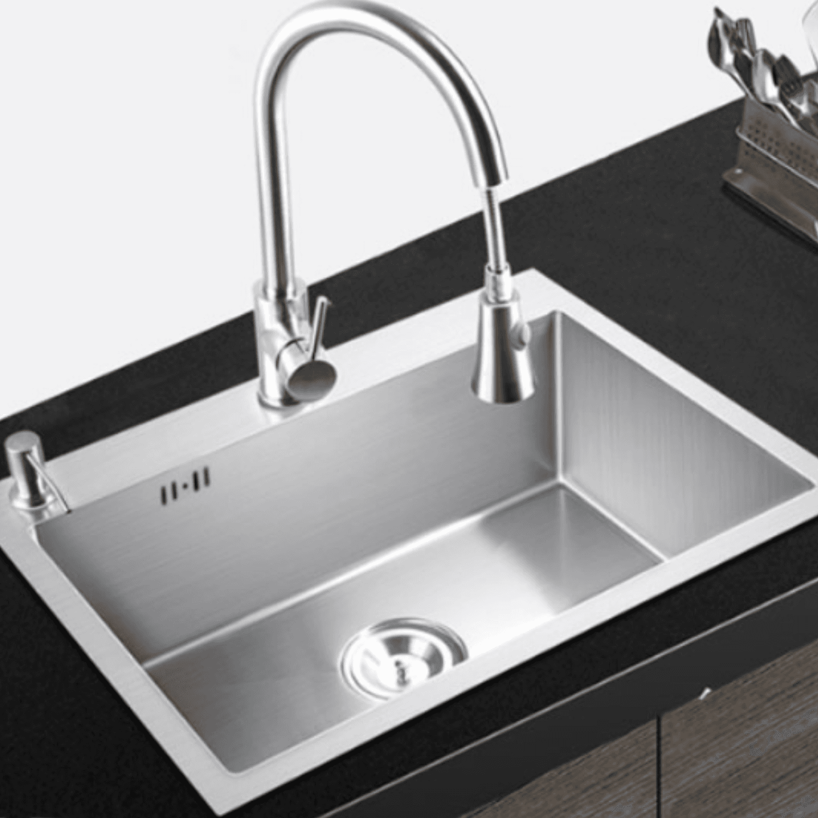 Chậu 1 hộc Inox 304 Sucar LT6045+R
