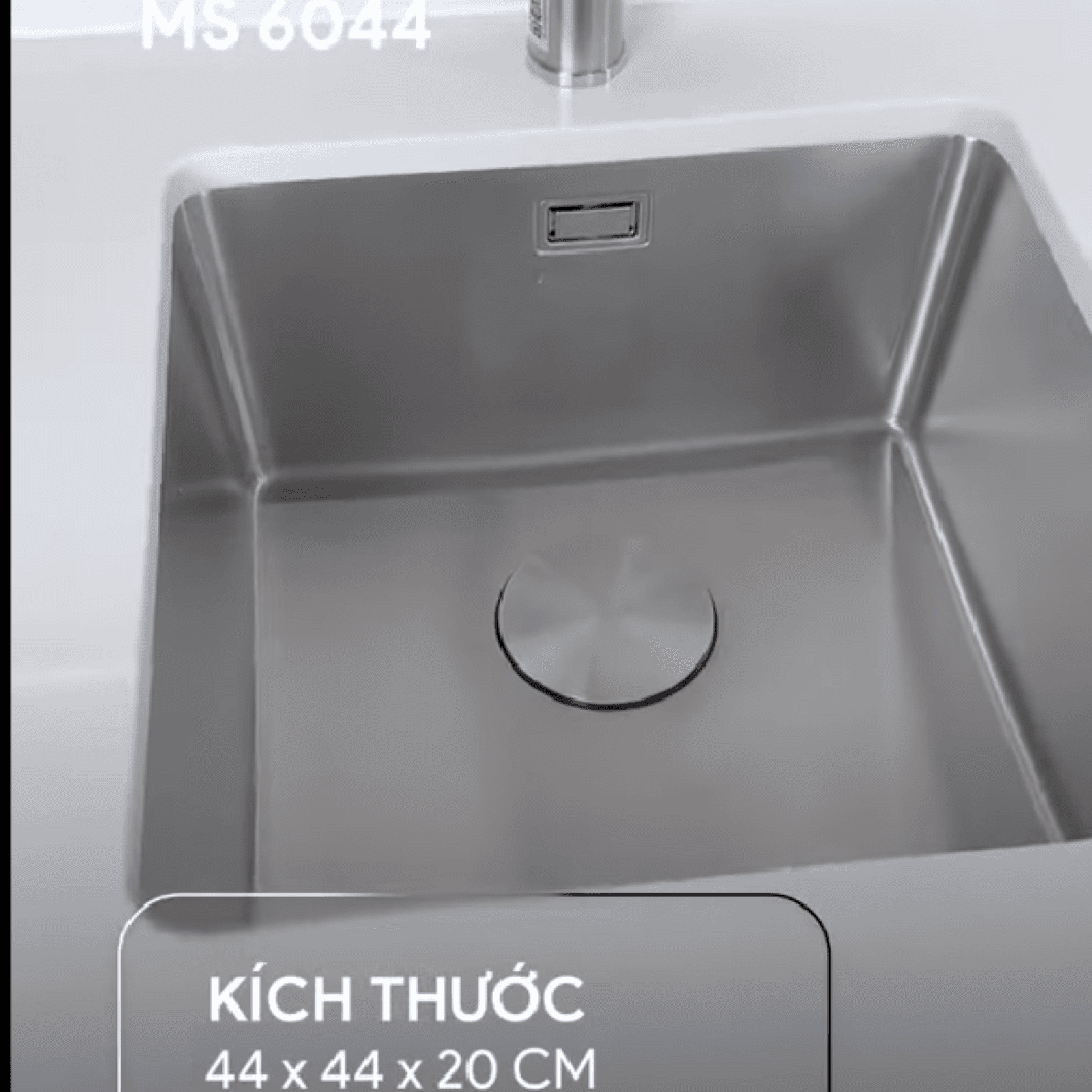 Chậu 1 hộc Inox 304 Malloca MS6044