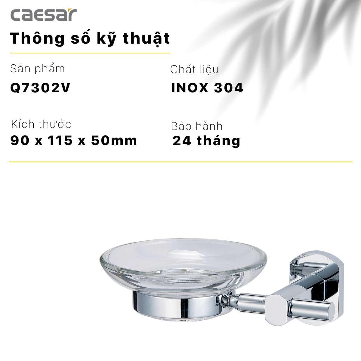 Giá Để Xà Phòng Inox CAESAR Q7302V