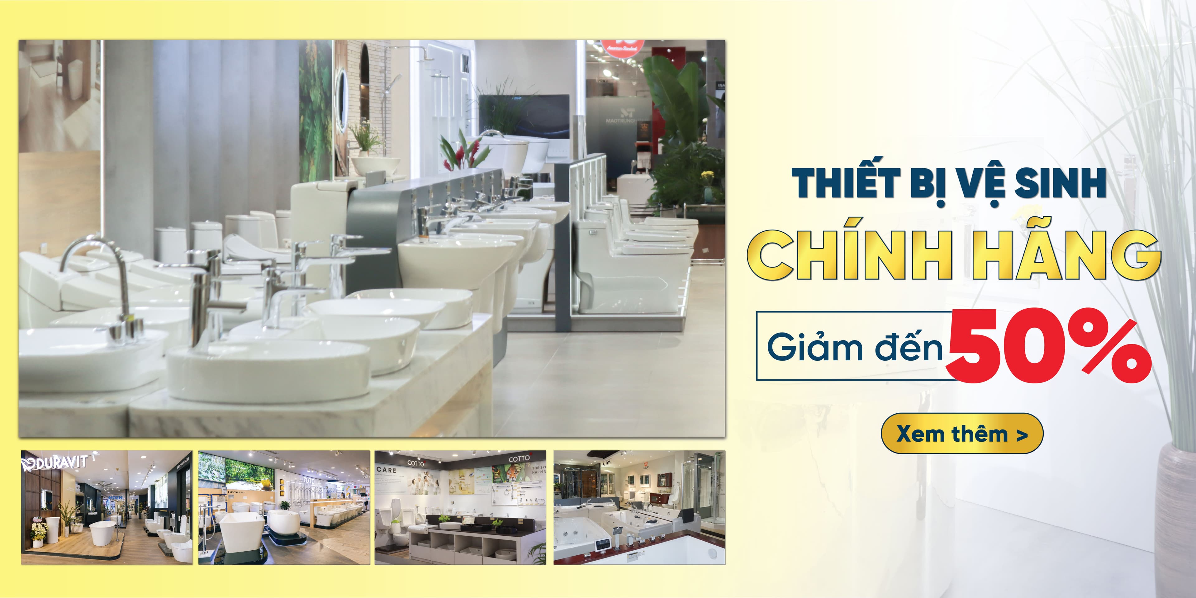 Thiết bị vệ sinh chính hãng giảm đến 50%