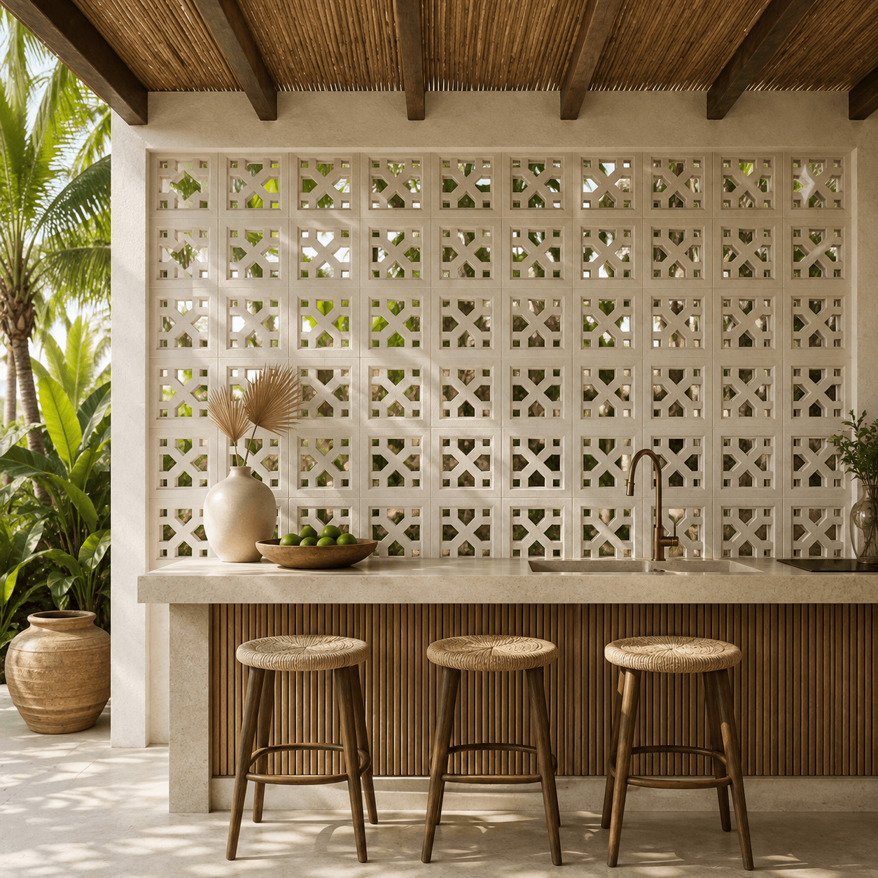 Gạch Bông gió Việt Nam Viettiles Hình học VCB-003(TRANG)