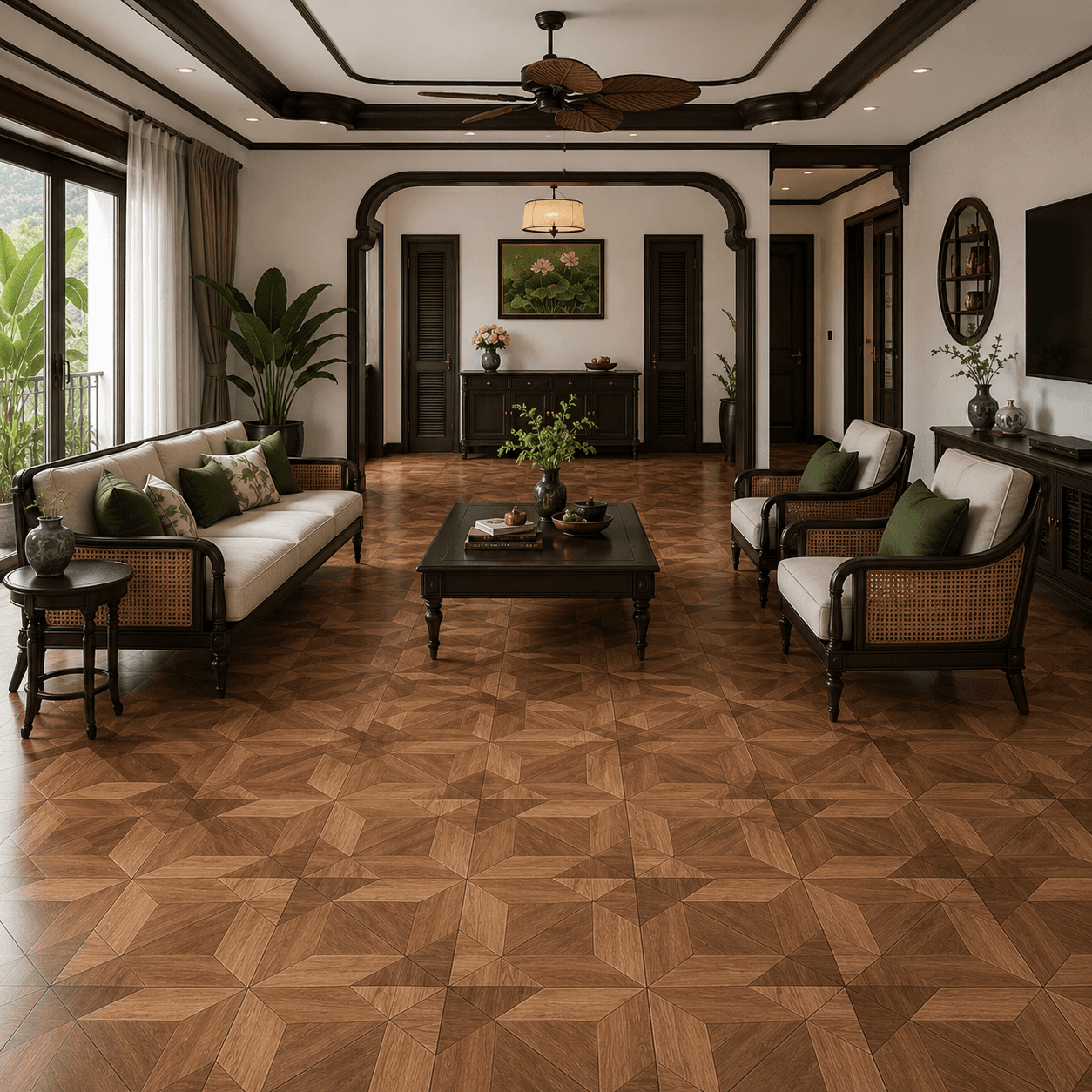 Gạch lát nền Trung Quốc Viglacera Hoa văn / Họa tiết YS6963