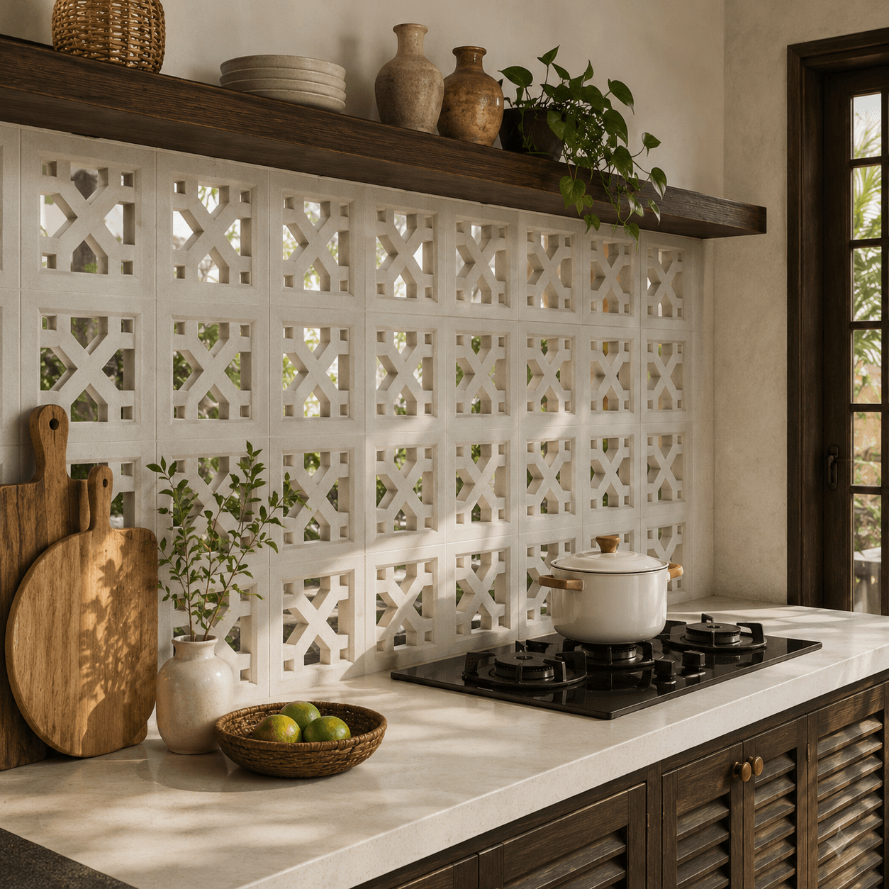 Gạch Bông gió Việt Nam Viettiles Hình học VCB-003(TRANG)