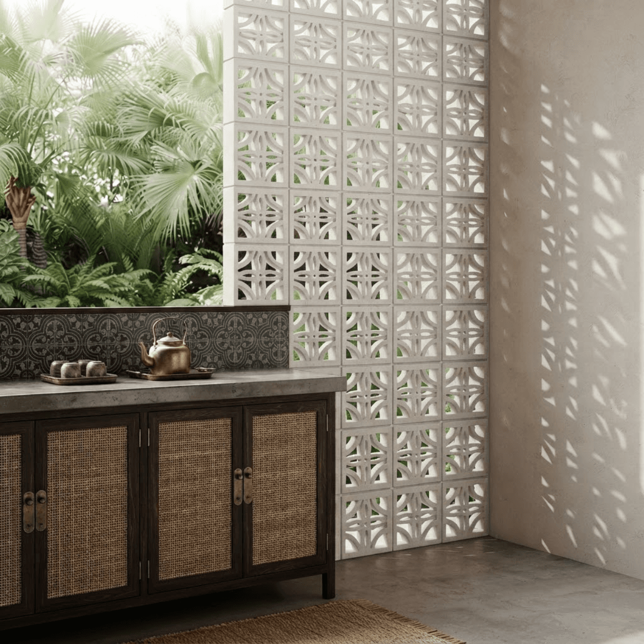 Gạch Bông gió Việt Nam Viettiles Hình học VCB-033-1000