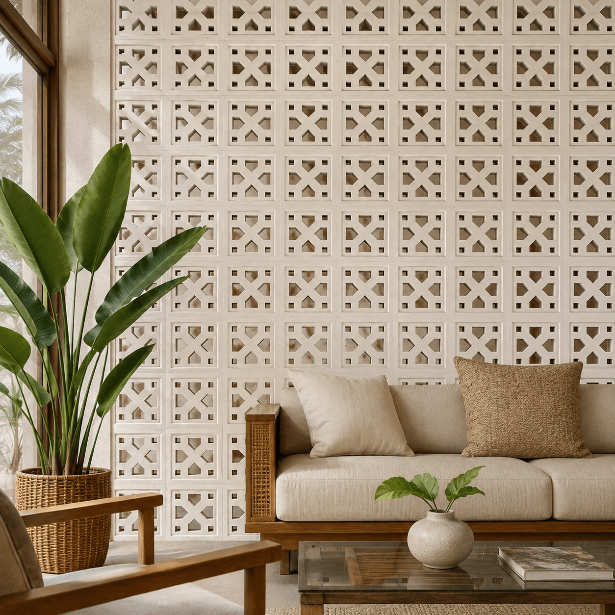 Gạch Bông gió Việt Nam Viettiles Hình học VCB-003(TRANG)